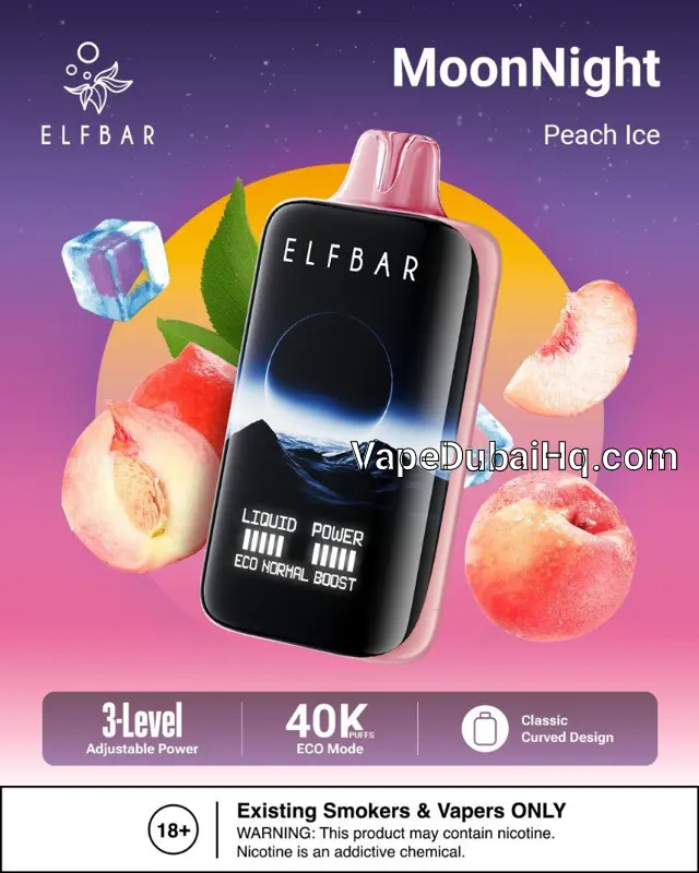 Peach Ice 40000 Puffs – Elfbar MoonNight