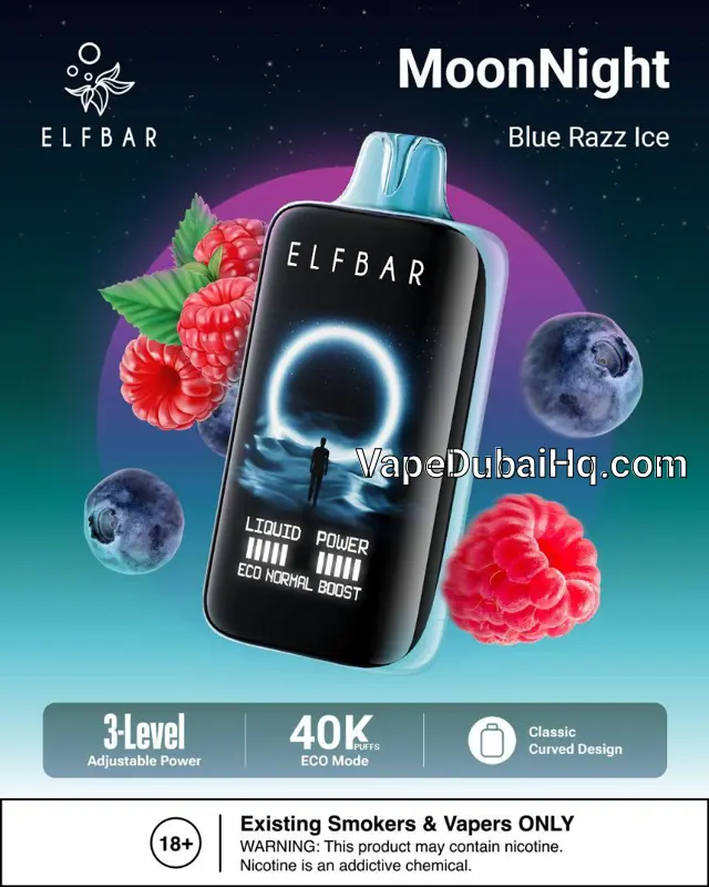 Blue Razz Ice 40000 Puffs – Elfbar MoonNight