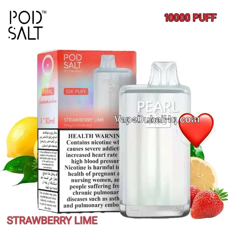 Pod Salt Pearl Pro Strawberry Lime 10000 Puffs – 2% Nicotine