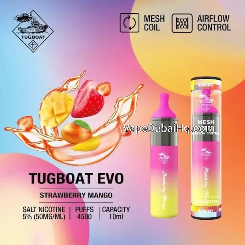 Tugboat EVO Strawberry Mango 4500 Puffs Disposable Vape