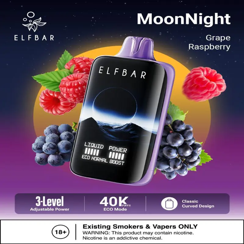 Grape Raspberry 40000 Puffs – Elfbar MoonNight