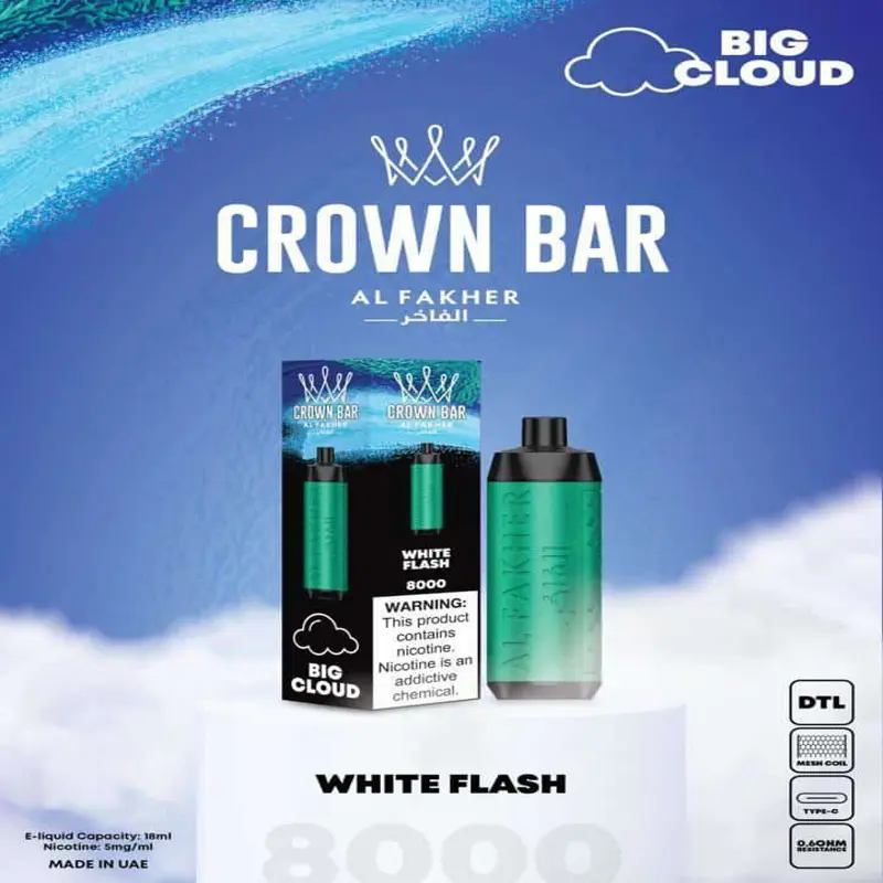 White Flash 8000 Puffs -  Al Fakher Vape