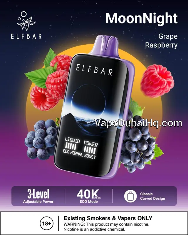 Grape Raspberry 40000 Puffs – Elfbar MoonNight