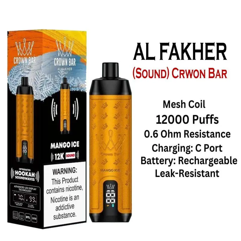 Mango Ice 12000 Puffs -  Al Fakher Vape Sound