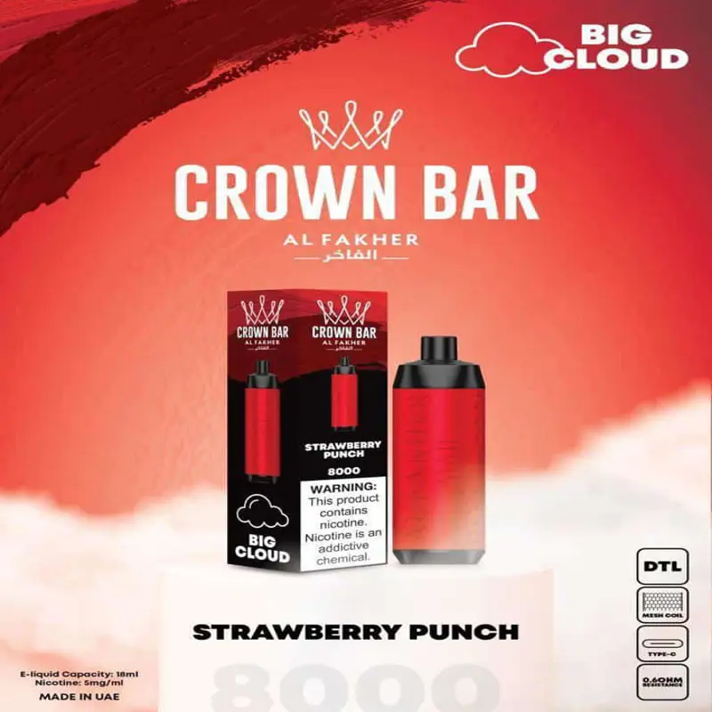 Strawberry Punch 8000 Puffs -  Al Fakher Vape