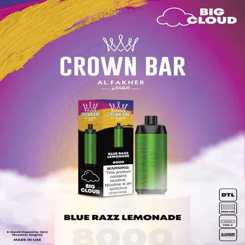 Blue Razz Lemonade 8000 Puffs -  Al Fakher Vape