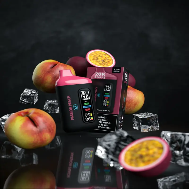 BLVK Passion Peach Ice 20000 Puffs – 5% Nicotine