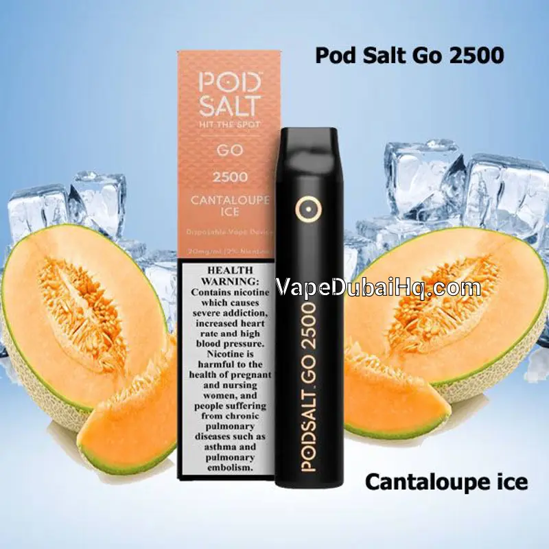 Pod Salt Go 2500 Cantaloupe Ice – 2% Nicotine Disposable Vape