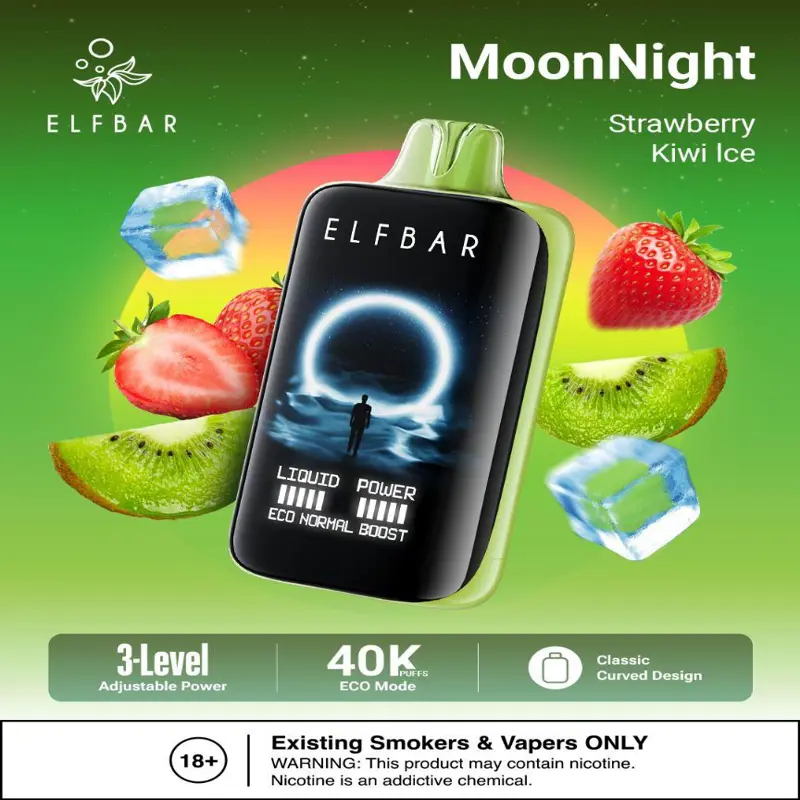Strawberry Kiwi Ice 40000 Puffs – Elfbar MoonNight