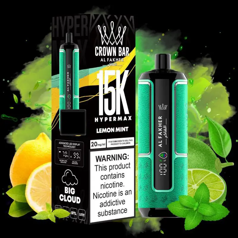 Lemon Mint 15000 Puffs -  Al Fakher Vape Hypermax