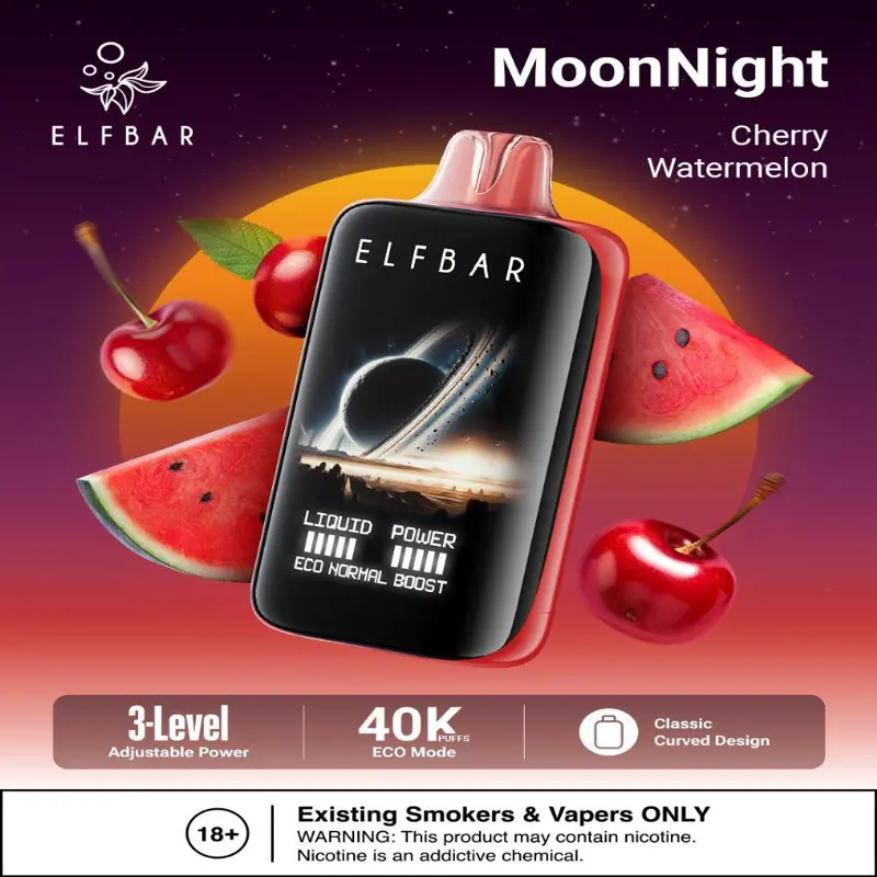 Cherry Watermelon 40000 Puffs – Elfbar MoonNight
