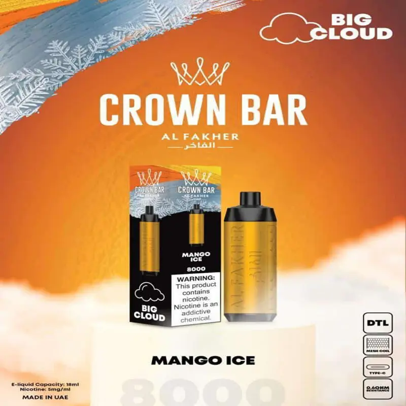 Mango Ice 8000 Puffs -  Al Fakher Vape