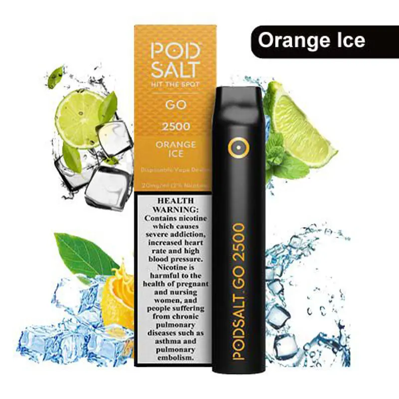 Pod Salt Go 2500 Orange Ice – 2% Nicotine Disposable Vape