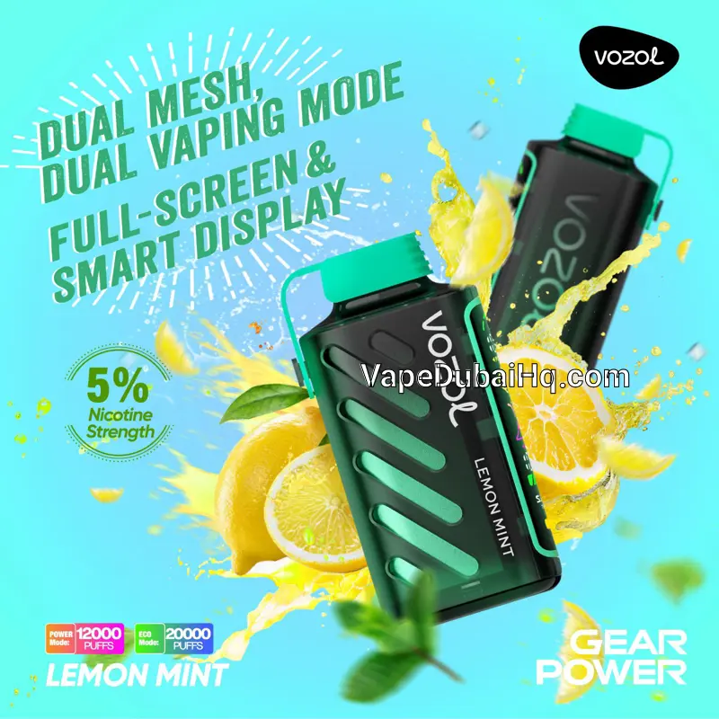 Vozol Gear Power Lemon Mint – 20000 Puffs Vape