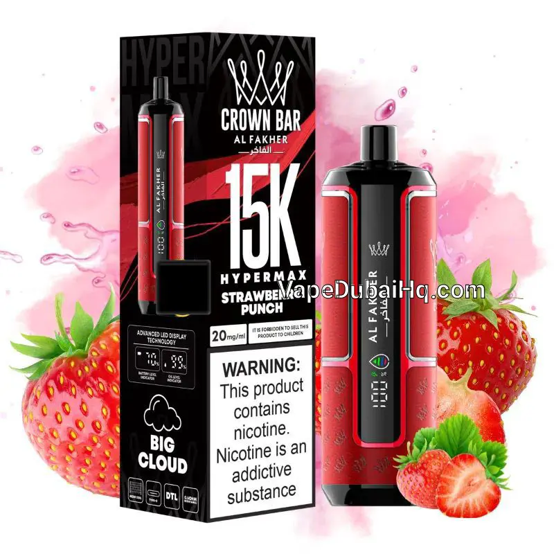 Strawberry Punch 15000 Puffs -  Al Fakher Vape Hypermax