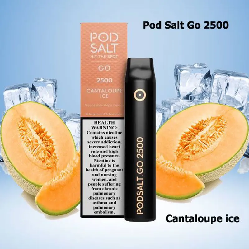 Pod Salt Go 2500 Cantaloupe Ice – 2% Nicotine Disposable Vape
