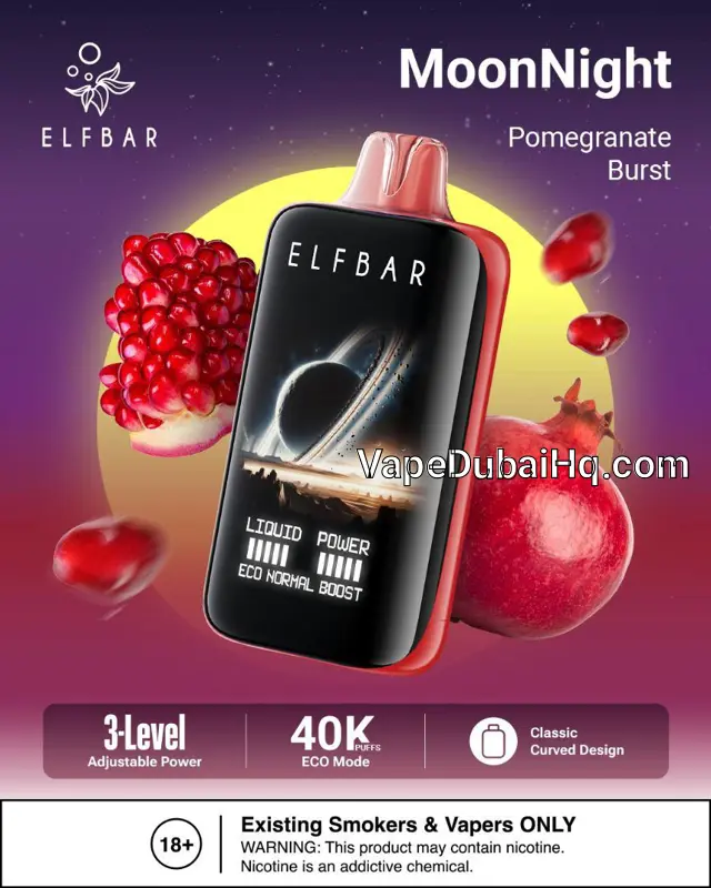 Pomegranate Burst 40000 Puffs – Elfbar MoonNight