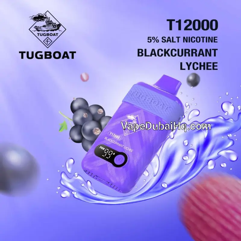 Blackcurrant Lychee 12000 Puffs – Tugboat T12000