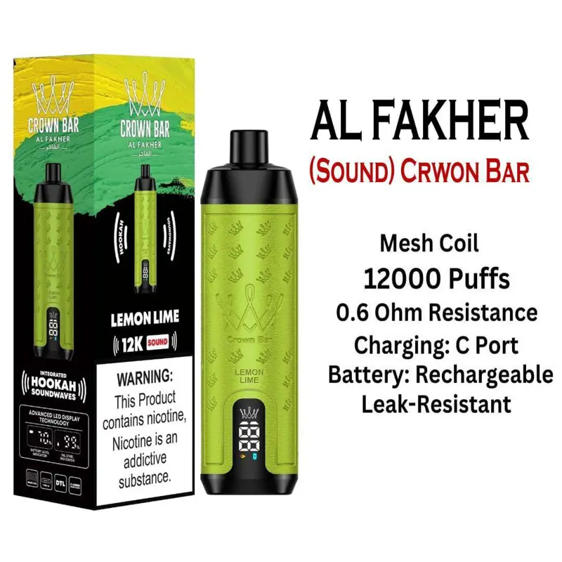 Lemon Lime 12000 Puffs -  Al Fakher Vape Sound