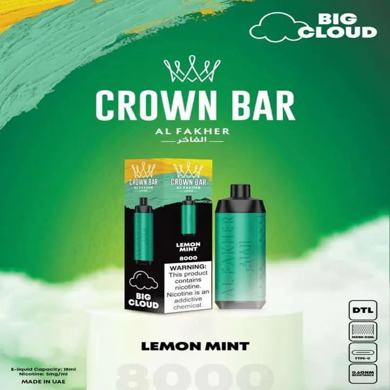 Lemon Mint 8000 Puffs -  Al Fakher Vape
