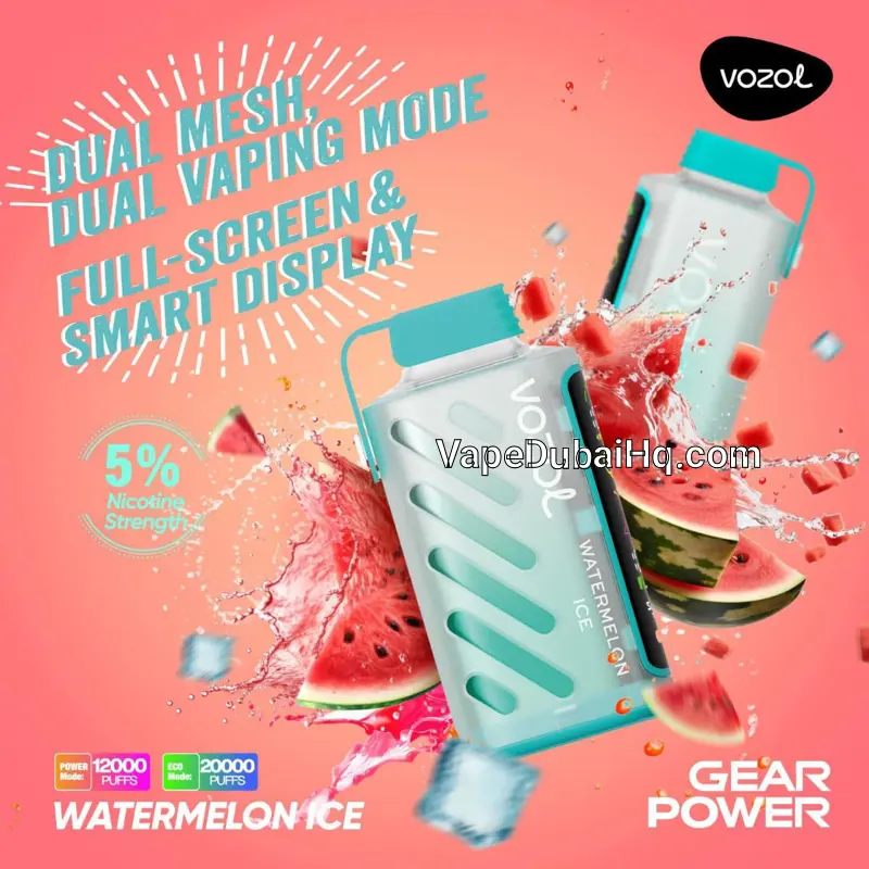 Vozol Gear Watermelon Ice – 20000 Puffs Dual Mode Vape