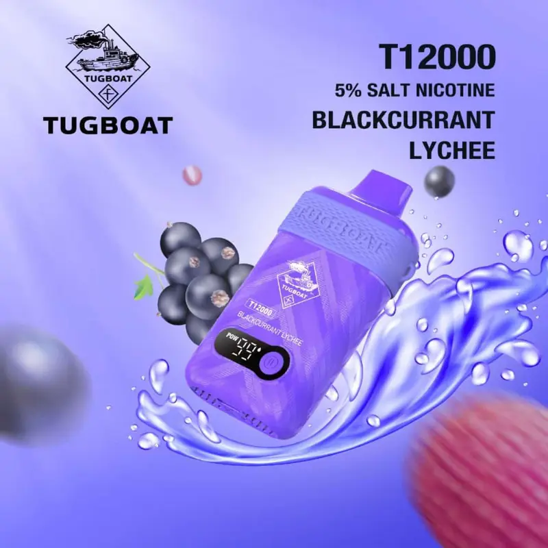 Blackcurrant Lychee 12000 Puffs – Tugboat T12000