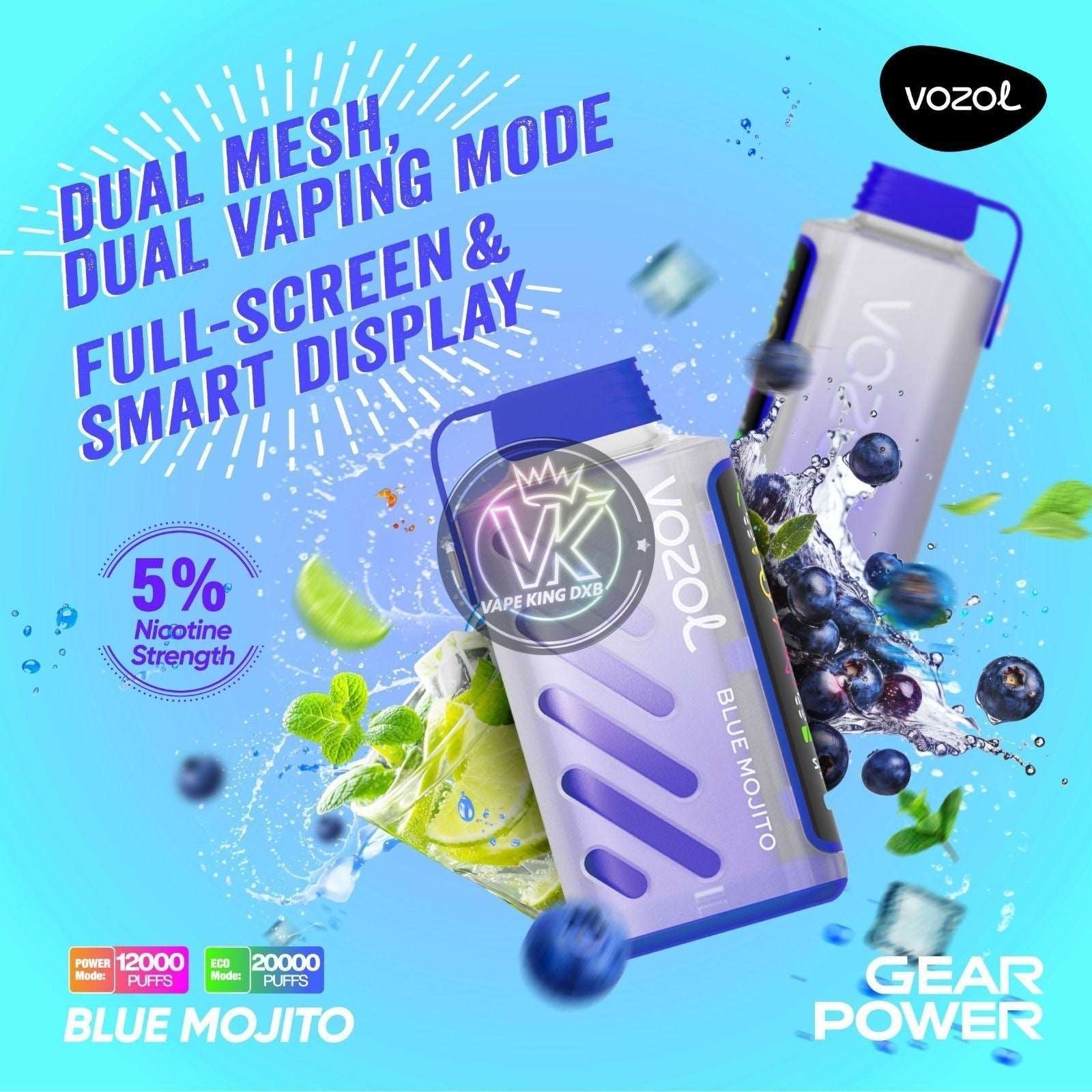 Vozol Gear Power 20000 Puffs Vape Dubai